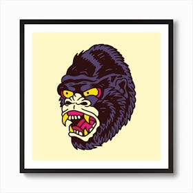 Gorilla Square Art Print