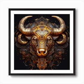 Bull Head 2 Art Print