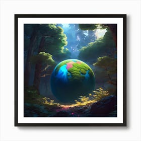 Earth In The Forest Art Print