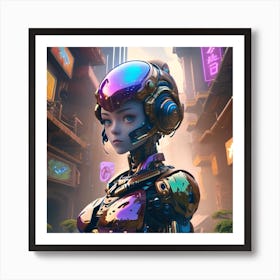 Robot Girl 1 Art Print