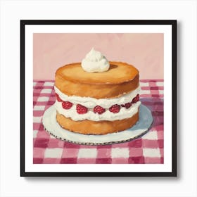 Pastel Tile Victoria Sponge 1 Art Print