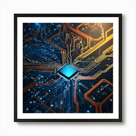 Circuit Board 43 Art Print