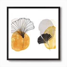 Ginkgo Leaves Art Print