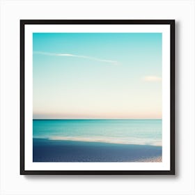 Sunset On The Beach Abstract Landscape Painting Art Print