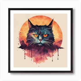 Black Cat Art Print