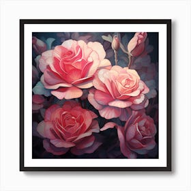 Pink Roses Art Print