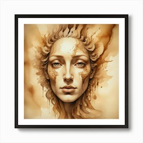 Woman'S Face 10 Art Print