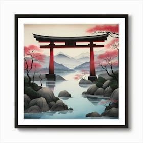 Japanese Tori Gate 2 Art Print