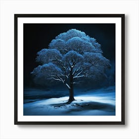 Tree In The Snow Art Print