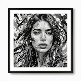 Black And White Painting Art Print