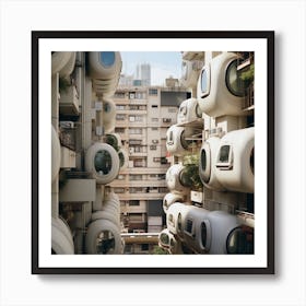 Futuristic Buildings In Hong Kong Art Print