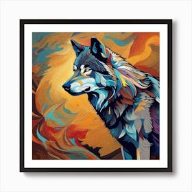 Wolf Painting Art Print