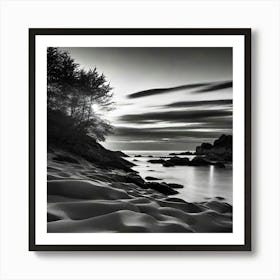 Sunset On The Beach 1000 Art Print