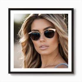 Gold Sunglasses Art Print