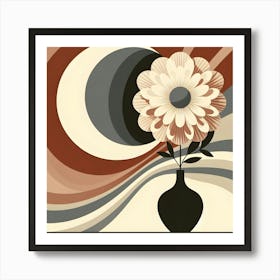 Flower In A Vase In Boho Art 9 Art Print