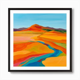 Colourful Abstract Gobi Gurvansaikhan National Park Mongolia 1 Art Print