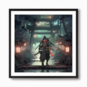 Myeera Ninja Samurai Wandering An Enchanted Forest Fairytale Gl 45c6e9c3 B6d3 4142 A6eb A7cdeeb44ff8 Art Print