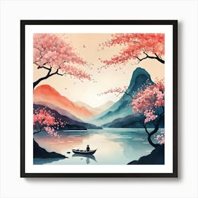 Asian Landscape Painting 4 Art Print