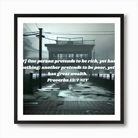 One Person Pretends To Be Rich Yet Another Pretends To Be Poor Art Print