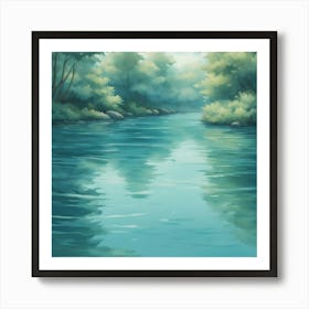 Into the water River In The Wood wall Art Print