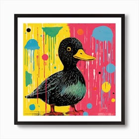 Duckling Paint Splash 2 Art Print