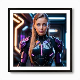 Futuristic Girl 27 Art Print