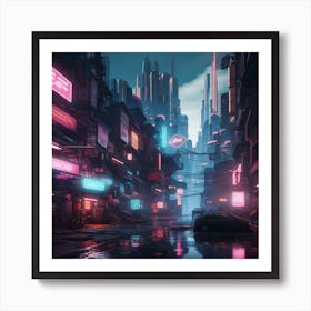 Cyber City Art Print