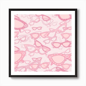 Pink Vacation Sunglasses Art Print