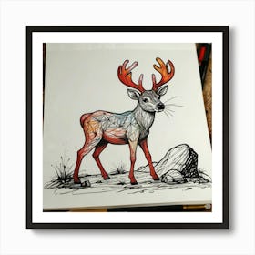 Deer! 49 Art Print