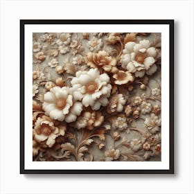 Flowers On A Wall Art Print