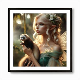 Fairy Ferret 1 Art Print