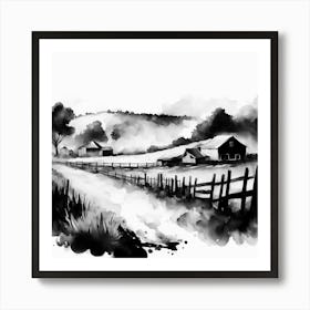 Black And White Painting 1 Art Print