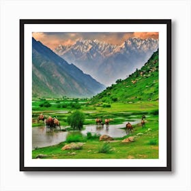 Kashmir Valley Art Print