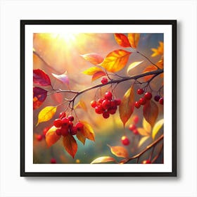 Autumn Berries Art Print