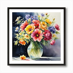 Flowers In A Vase 2 Art Print