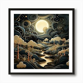 Moon In The Sky 1 Art Print