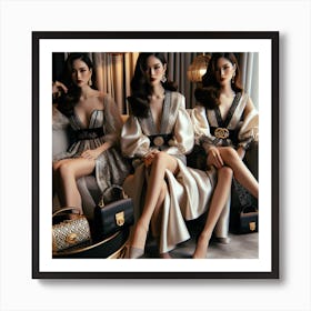 Three Chinese Women Art Print