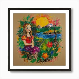 Flower Girl Art Print