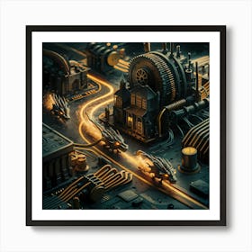 Steampunk City Art Print