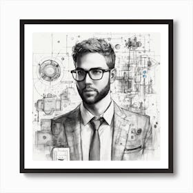 Portrait Of A Man 2 Art Print