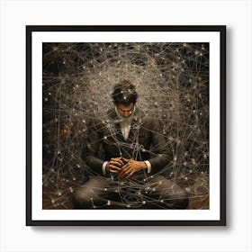 Man In The Net Art Print