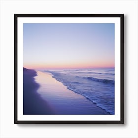 Soft Beach Waves at Sunset Art Print