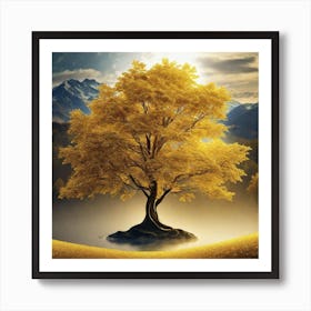 Golden Tree 2 Art Print