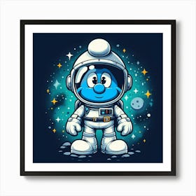 Smurfs In Space 2 Art Print