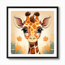 Baby giraffe Art Print