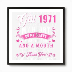 Womens September Girl 1971 Shirt 51st Birthday Gift 51 Years Old Art Print