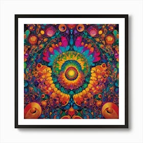 Psychedelic Kaleidoscope Art Print