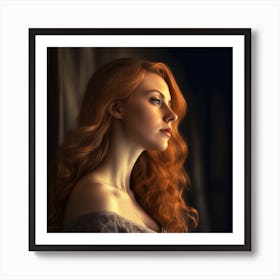 Red Haired Girl Art Print