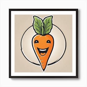 Carrot Happy Art Print