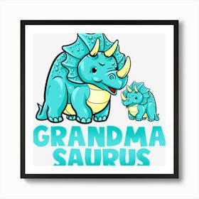 Grandma Saurus Dinosaur Funny Grandmasaurus For Nana Art Print